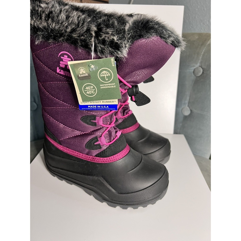 Girls Kamik Snowangel Winter Boot Purple Size 2 New With Tags